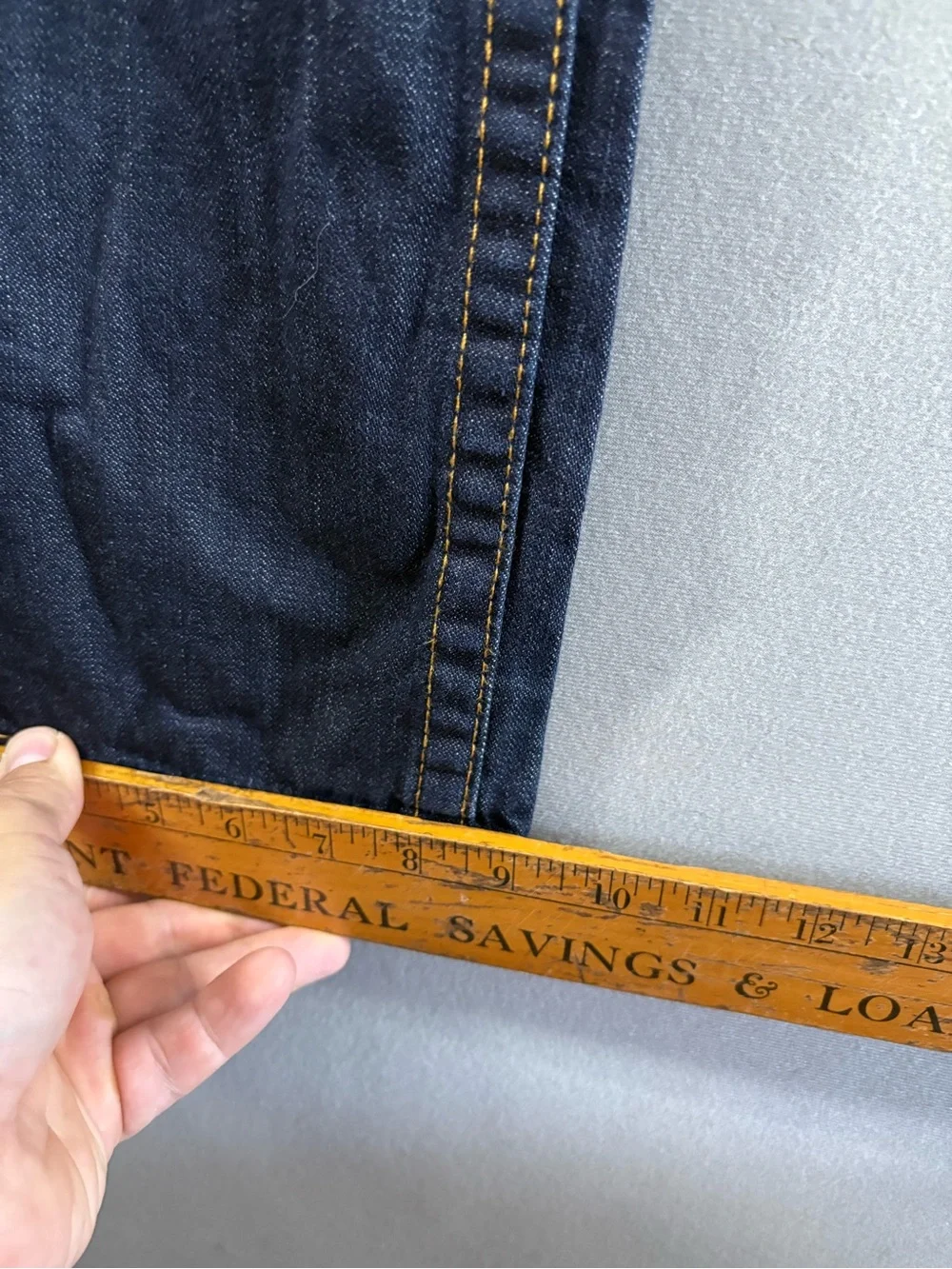 True Religion Men Jeans Straight Sz 34X34 Dark Denim Flip Flap Pockets